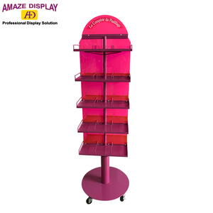 Customizable Supermarket Movable Shelf Pharmacy Home bar Shop Double <strong>Siaded</strong> Metal Anti-rust Display Rack Factory Price - Product Image 1