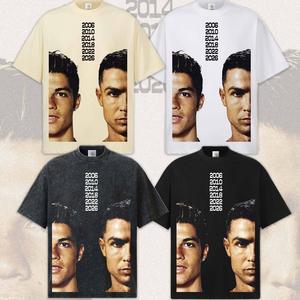 Camiseta de Hombre Personalizada con Retrato del Futbolista <span class=keywords><strong>Cristiano</strong></span> <span class=keywords><strong>Ronaldo</strong></span>, 100% Algodón, Estilo Urbano, Manga Corta, Talla Grande - Product Image 3