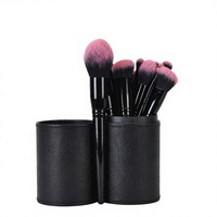 Ensemble de 12 pinceaux de maquillage de qualité supérieure avec manche en bois pour le visage des femmes - Fond de teint, blush, anticernes et plus