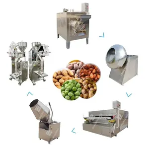 Ball round type coating flavoring mixing seasoning machine nuts processing line snack food making equipment