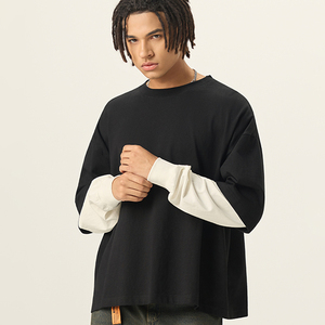 Oem Tùy Chỉnh Dtg Màn Hình In T Áo Sơ Mi Waffle Nhiệt Vải Dài Tay Áo T Áo Sơ Mi Hai Lớp Quá Khổ Người Đàn Ông Áo Sơ Mi - Product Image 2