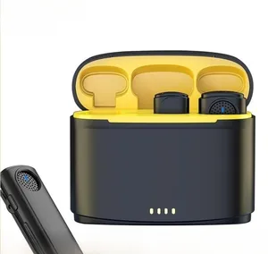 OEM 2023 nuovo microfono Lavalier 2.4GHz 2 in 1 Mini microfono portatile microfono di registrazione Wireless per iPhone