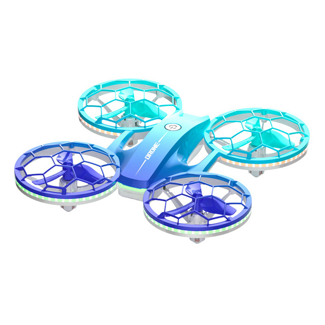 One-Click Take-Off Landing Stunt UAV Beginner Safe Fall-Resistant Remote Control Cross-Border RC Airplanes Colorful Lights