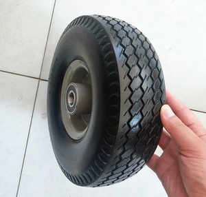 10 Inch <strong>Pneumatic</strong> Rubber Wheel Dust-proof Cover Beach Cart Foam Tire Solid Inflatable Heavy Duty <strong>Caster</strong> Wheels CE Certified - Product Image 6