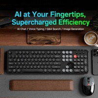 Ensemble clavier et souris intelligents MK001 MK002 MK003 avec entrée vocale, écriture IA, chat, Bluetooth 2.4G, rechargeable pour ordinateur portable