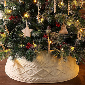 Falda para Árbol de Navidad Blanca de 28 Pulgadas, de Felpa Suave y Ecológica, de la Fábrica YUELIAN, con Opciones Personalizables para Decoración del Hogar - Product Image 2