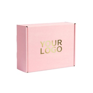 <b>Pink</b> Custom Logo Printed Luxury <b>Gift</b> Cardboard Kraft Craft Paper Mailing Shipping Box Corrugated Mailer Box - Product Image 2