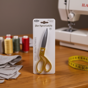 Forbici da Cucito Ilan Tigera 200mm Argento con Manico Dorato - Product Image 2