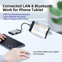 Nouveau Hub USB 3-en-1 60Hz avec Câble Mini DP VGA Femelle Type-C vers RJ45 1000M PD100W et Extension de Données Type-C 2.0 Connecteur HDTV - Offre Spéciale