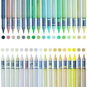 아트 <span class=keywords><strong>DIY</strong></span> 수성 드로잉 펜 용 아크릴 소프트 팁 마커 오일 기반 착색 직선 액체 테스트 - Product Image 3