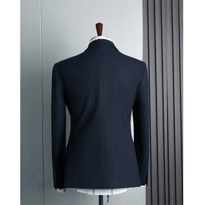 Completo Formale Slim Fit <span class=keywords><strong>da</strong></span> <span class=keywords><strong>Uomo</strong></span> con Blazer e Pantaloni Lunghi, Chiusura a Bottoni, Abbigliamento Maschile per Matrimoni e Stile Business Casual - Product Image 5
