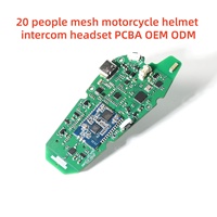 Module d'intercom de cyclisme à réduction de bruit IA, portée 1300 pieds, réseau 20 personnes, système d'intercom d'équipe 2,4 GHz pour casque d'intercom