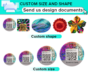 Пользовательские 3D QR код голографическая наклейка этикетка безопасности производитель - Product Image 3