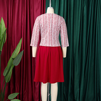 Ensemble de robe formelle d'hiver pour femme avec veste à manches longues, motif imprimé, boutons, pour le bureau ou l'église, collection 2026, tailleur-robe pour femme