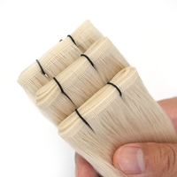Extensiones de Cabello al por Mayor de Color Blanco con Cutícula Alineada, Trama Plana Europea, Grado Salón, Compra a Granel, Extensiones de Cabello Invisibles con Trama Plana, Proveedores