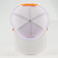 Casquettes de baseball unisexes en gros, casquette de sport 100 % polyester imperméable perforée au laser, chapeau avec patch PVC logo personnalisé, support OEM
