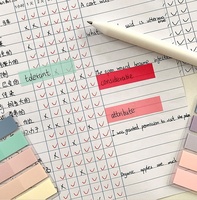 Blocs de notes adhésifs transparents, blocs de notes autocollants imperméables, notes adhésives translucides pour annoter les livres