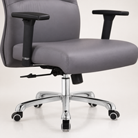 Chaise de bureau exécutive ergonomique moderne à dossier haut en cuir PU pour bureau à domicile, hauteur réglable, accoudoirs 3D