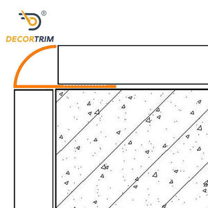 DECORTRIM Vente directe d'usine de <span class=keywords><strong>profil</strong></span>és de carrelage en aluminium pour la décoration des murs et des sols, forme ronde, accessoires de carrelage - Product Image 2