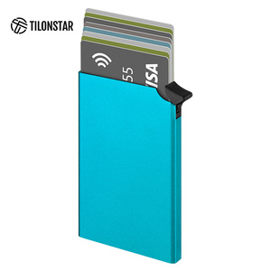 TILONSTAR TWM112 Custom Design Logo Gifts Aluminum Mini Pocket <b>Card</b> Case Sublimation Credit <b>Card</b> <b>Holder</b> For Men - Product Image 1