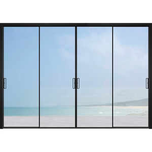 Puertas corredizas de aleación de aluminio de alta calidad, puertas corredizas de vidrio Low-E de <span class=keywords><strong>doble</strong></span> acristalamiento con aislamiento de aluminio para patio <span class=keywords><strong>exterior</strong></span> - Product Image 2