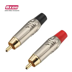 High End Gold Plated Audio Connector Metal RCA Plug for speaker audio cable