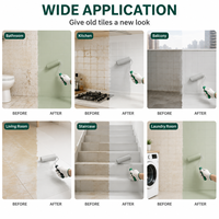Revêtement de sol époxy personnalisé non polluant pour carreaux de céramique d'intérieur - Peinture liquide transparente avec option de changement de couleur