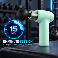 Pistolet de massage à percussion portable OEM ODM, amplitude 6 mm, 6 vitesses, 4 têtes, rechargeable USB-C pour la récupération musculaire après l'entraînement en salle de sport
