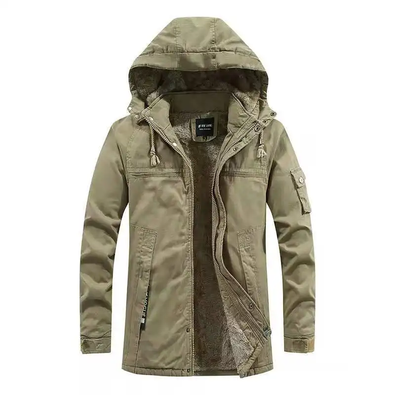 Cotton Clothing 2023 Winter Men's Jacket Foreign Trade Fashion Windproof Hoodie Jacket Men