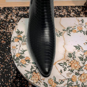 <span class=keywords><strong>2026</strong></span> אירופאי אמריקאי ועקב גבוה חדש 6 ס "מ chelsex מגפיים מעור אמיתי מעור - Product Image 4