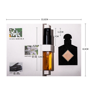 Hot bán biểu tượng tùy chỉnh 2ml uốn lọ thủy tinh Nước hoa mẫu thẻ hiển thị chất lượng cao giấy & bìa - Product Image 2