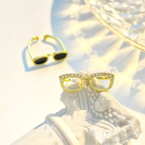 Conception spéciale intéressante Mini doigt lunettes anneau femme ouverture créative réglable doigt anneau Couple anneau pour amis cadeaux - Product Image 6