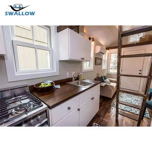 Maison <span class=keywords><strong>en</strong></span> bois prête à l'emploi Miniature Voyages <span class=keywords><strong>en</strong></span> <span class=keywords><strong>famille</strong></span> Campagne Remorque Maison mobile sur roues - Product Image 2