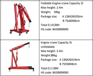 Atölye 2T/3t motor vinç katlanabilir motor vinç - Product Image 4