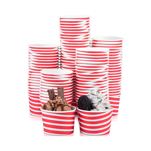 Taza biodegradable Helado 3Oz Taza de helado y cuchara Taza de vidrio de helado del desierto - Product Image 2