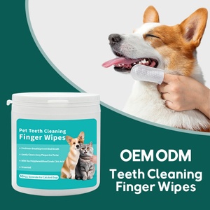 Custom Logo Wholesale Dogs Cats Wet <b>Wipes</b> Spunlace Nonwoven Pet <b>Teeth</b> <b>Wipes</b> - Product Image 1