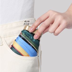 Payung lipat 5 ringkas untuk wanita, payung lipat Mini saku Super motif bunga cantik Anti UV dan hujan untuk wanita - Product Image 3