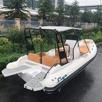 Bateau pneumatique Liya 22 pieds (6,6 m) certifié CE ISO, fabricant de bateaux à coque en fibre de verre, bateau gonflable à adsorption sous vide avec réservoir de carburant de 200 L