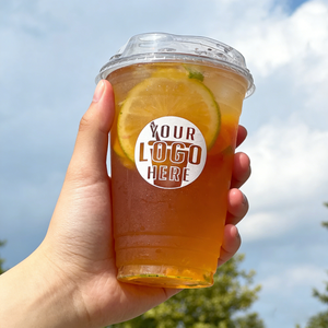 Copos de Plástico PET Transparentes Descartáveis para Bebidas Frias com Tampa, Personalizados com LOGO, Atacado, 8, 10, 12, 14, 16, 32 oz - Product Image 3