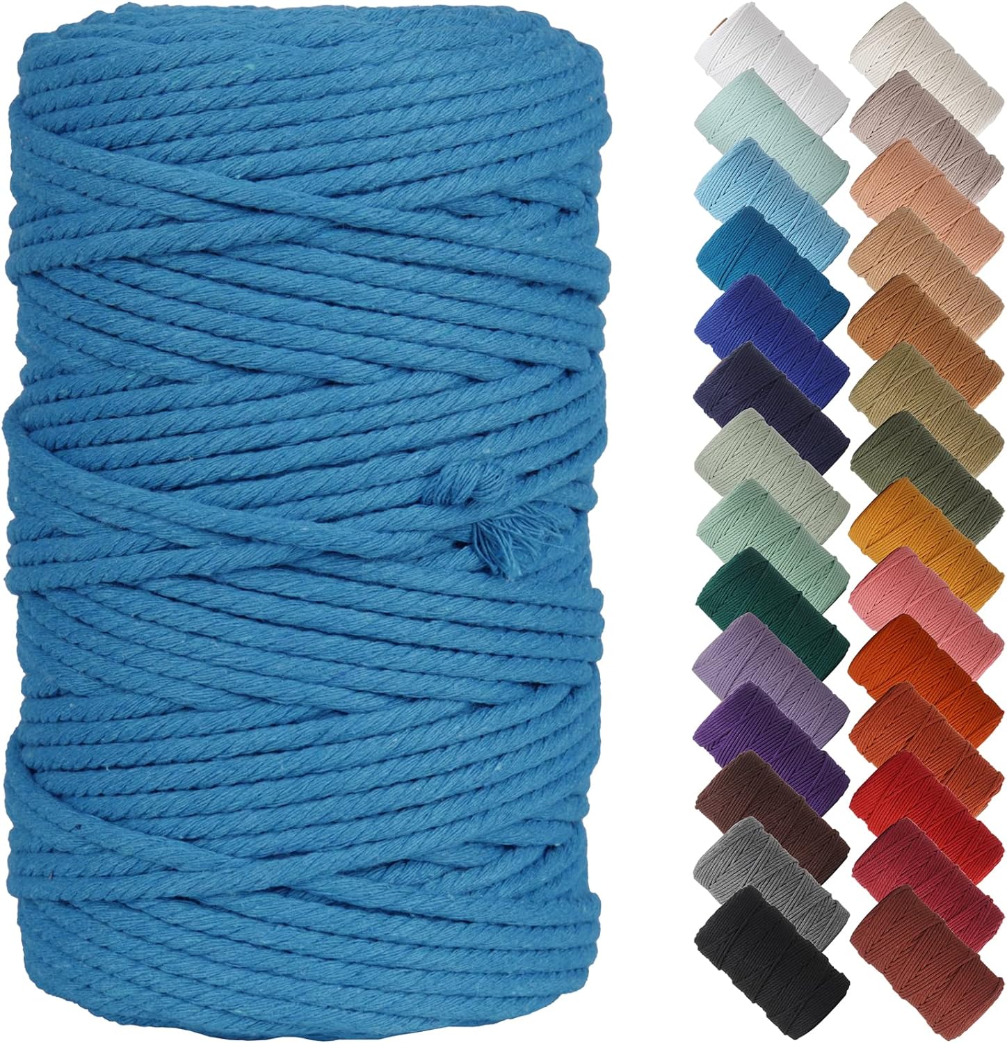 Handmade 100% Cotton Macrame Rope High Quality 2mm/100m Waterproof Plant Hanger Cords for Bags Garments Shoes with Coated Finish