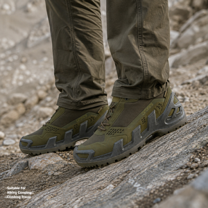 Botas de Senderismo Impermeables para Todo Terreno, Nubuck Artificial Transpirable, Antideslizantes, Botas de Trekking con Amortiguación para Montaña - Product Image 2