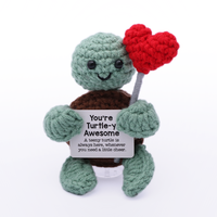 Poupées au crochet positives très populaires 2026, tortues au crochet, cadeaux d'anniversaire au crochet pour collègues, décoration intérieure, décoration de bureau