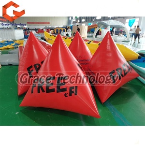 <span class=keywords><strong>Bouée</strong></span> de <span class=keywords><strong>triathlon</strong></span> gonflable / Bouées gonflables de forme triangulaire / <span class=keywords><strong>Bouée</strong></span> aquatique gonflable pour la publicité - Product Image 3