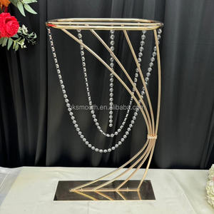 SMOOTH - Centro de Mesa Moderno para Bodas, en Oferta, de Acero Inoxidable, con Forma de Anillo, Brillante, Dorado, Soporte para Flores - Product Image 5