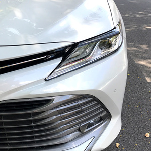 Amp Z Headlight Eyebrow Decor Carbon Fiber Texture Piano Black For Toyota Camry 2018+ Exterior Modification - Product Image 3