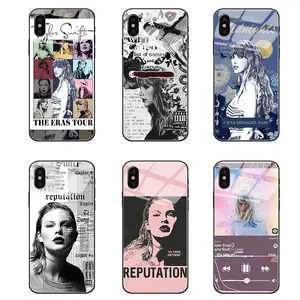 Capa de celular para o iphone 11 12 13 14 15 Pro Max Mini XS X XR SE 7 8 Plus Eras Tour, capa de cantora e cantora Taylor Swift