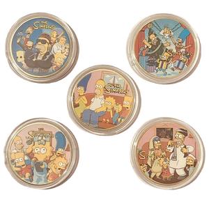 Moneda Conmemorativa de Anime Japonés Personalizada al por Mayor del Fabricante, Moneda de Oro de los <span class=keywords><strong>Simpson</strong></span>, Personaje de Dibujos Animados, Chapada en Oro de 24K - Product Image 1