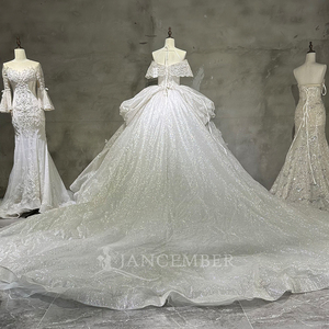 Vestido de Novia Elegante Wx97 con Lentejuelas Brillantes para Mujer, Vestido de Gala para Ocasiones Formales, Vestido de Novia Jancember - Product Image 6