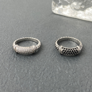 Bague en cristal plaqué argent David pour couple, bagues pour hommes et femmes, <span class=keywords><strong>bijoux</strong></span> de <span class=keywords><strong>mode</strong></span> de haute qualité, vente en gros - Product Image 5