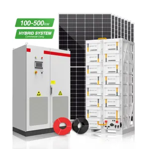 ハイブリッド太陽エネルギー発電システム50KW100KW 150KW 200KW 300KW 500KW 800kwリチウム電池付きオフグリッドソーラー貯蔵システム